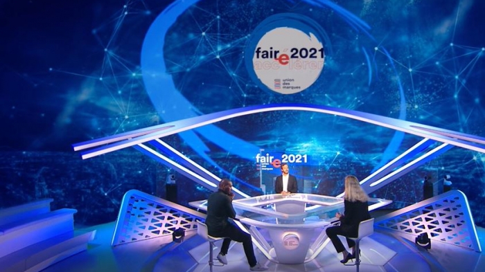 photographie du plateau télé de TF1 pendant le direct FAIRe 2021